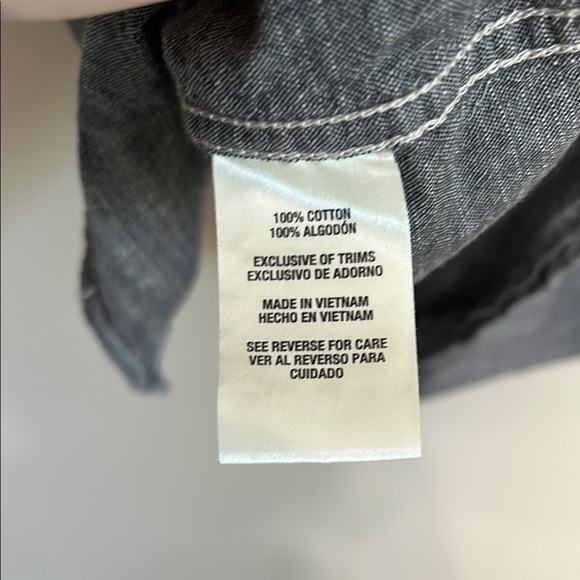 Woolrich Gray Casual Button Down Shirt with Collared Neckline Mens Large - Picture 7 of 7